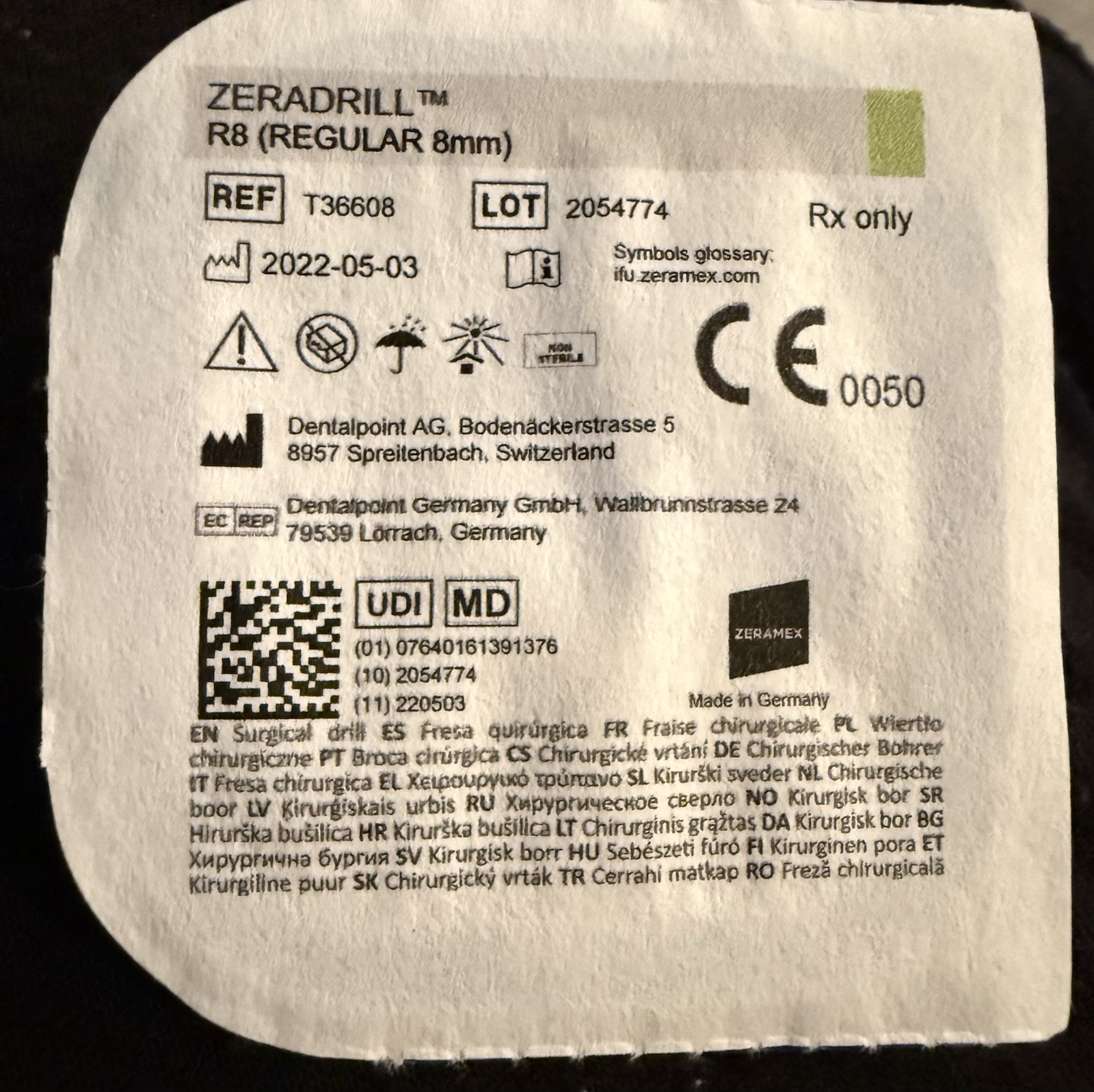 Zeradrill R8 regular 8mm T36608