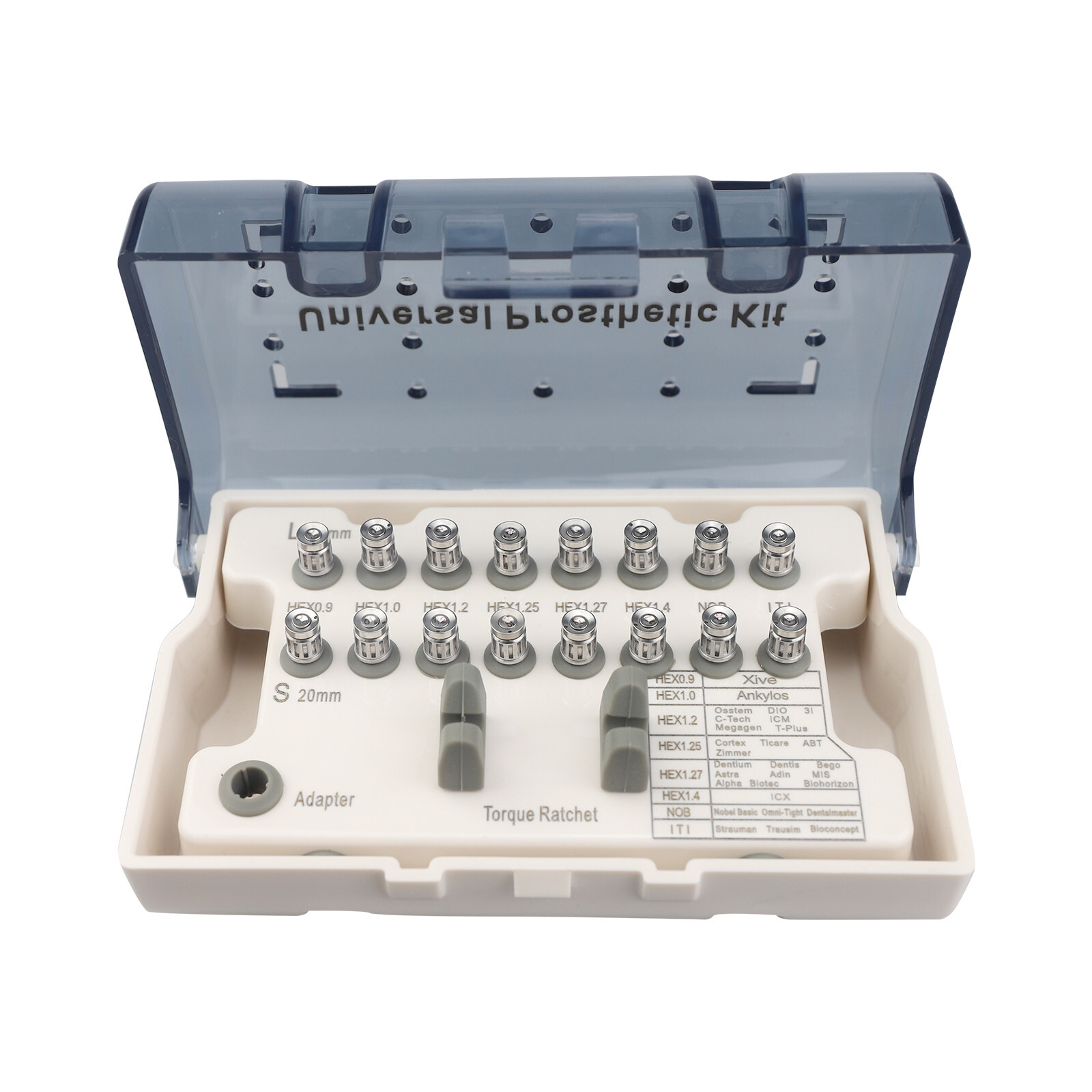 Dental Universal Implant Wrench Screwdrivers Restoration Tool Kit 10-70NCM