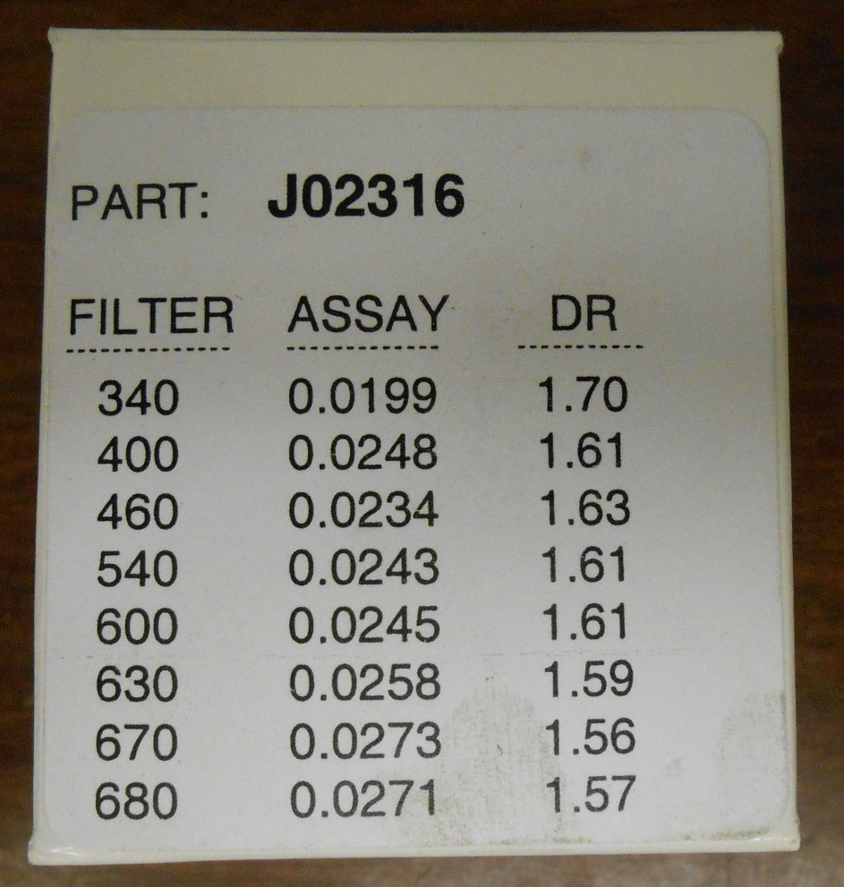 VITROS PRODUCTS VITROS BLACK REFERENCE SLIDES J023316