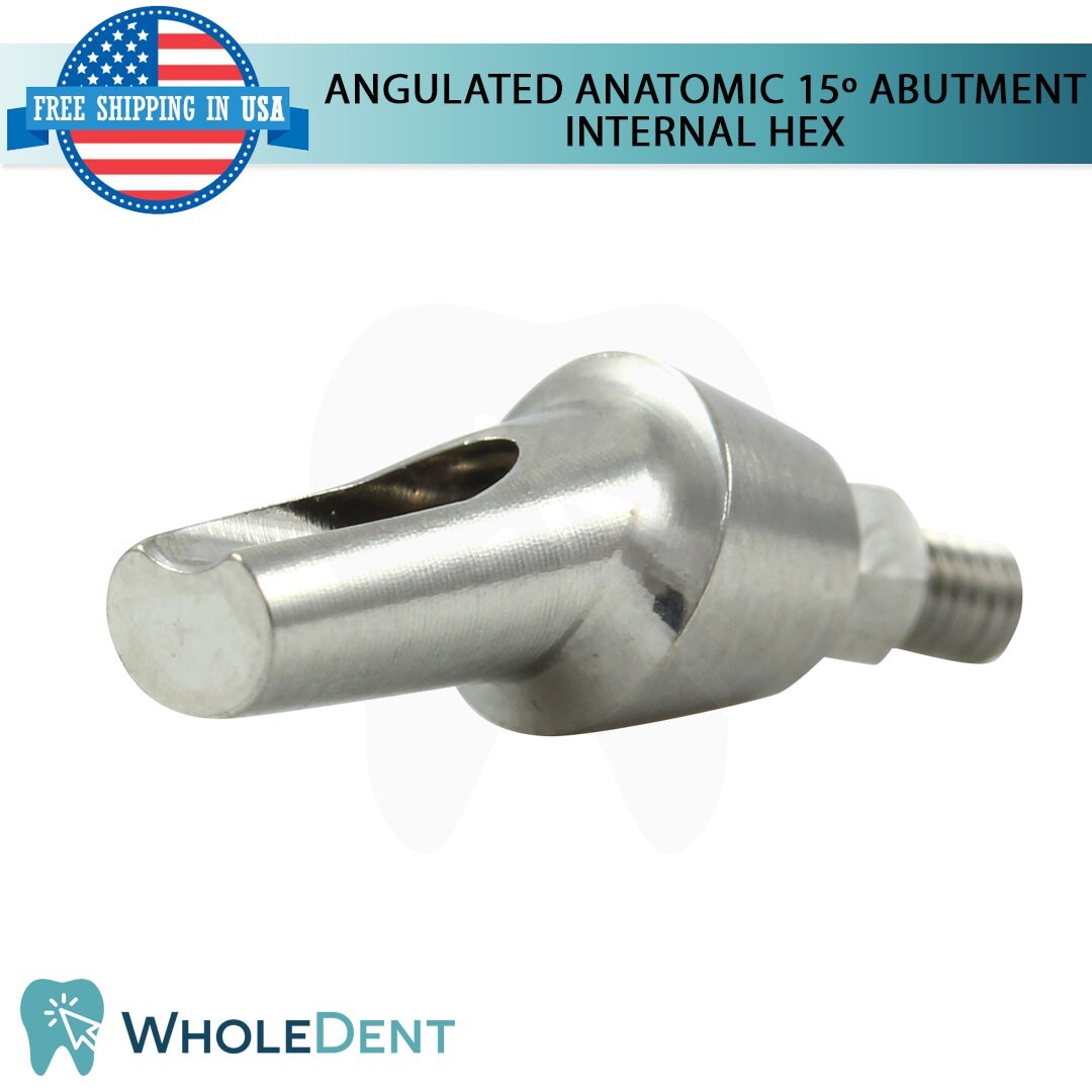 10x Angulated Anatomic Abutment 15° Ø5.4mm Int Hex 2.42mm Dental Instrument