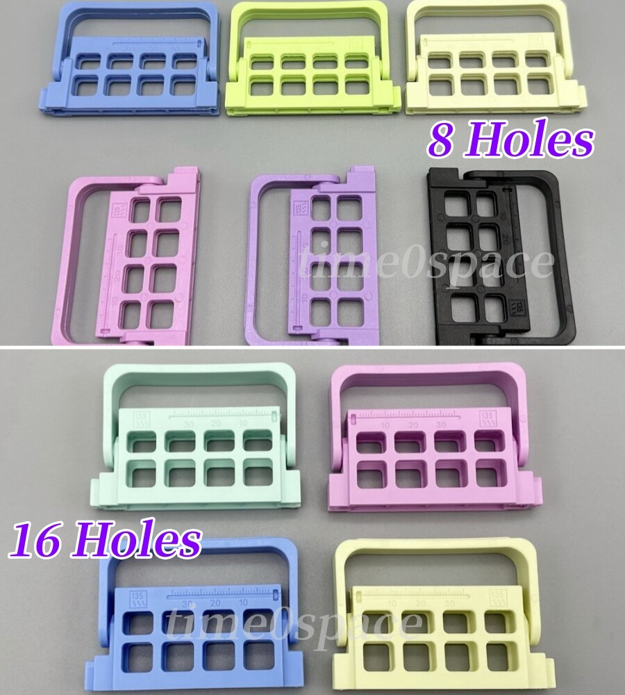 Dental Endo Files Block Holder Stand Autoclave Disinfection Box 8/16 Holes
