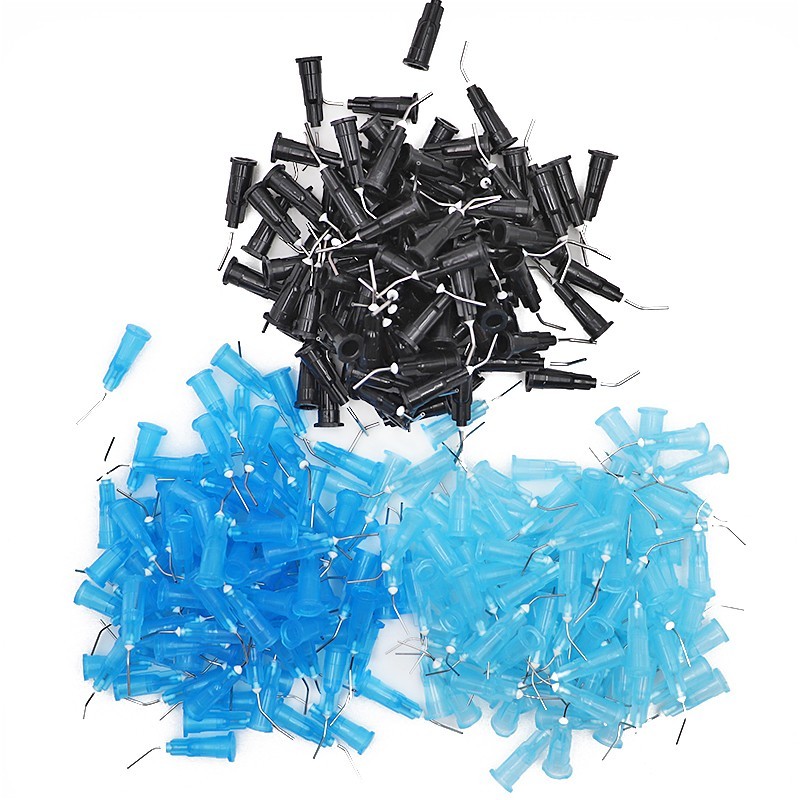 500Pcs Dental Pre Bent Needle Tips for Etch Gel Composite Resin Acid Syringe Tip
