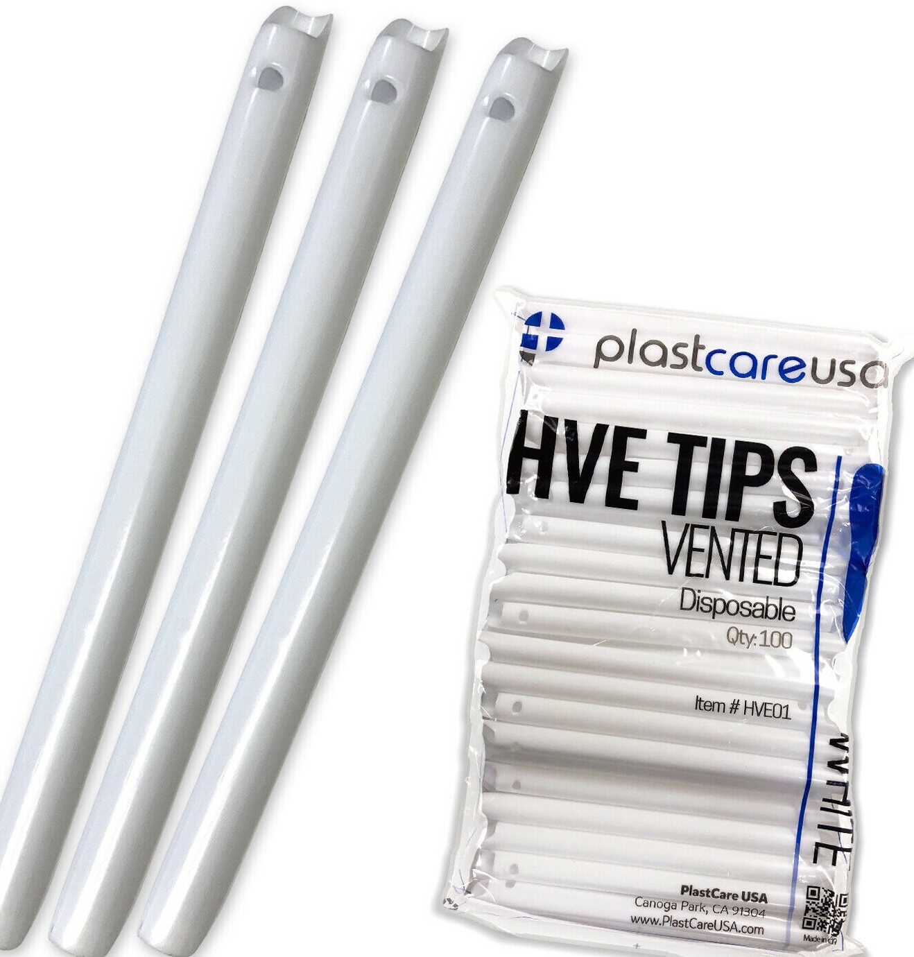 4000 HVE High Evacuation Suction Dental Tips, Vented (White) (4 Cases of 1000)