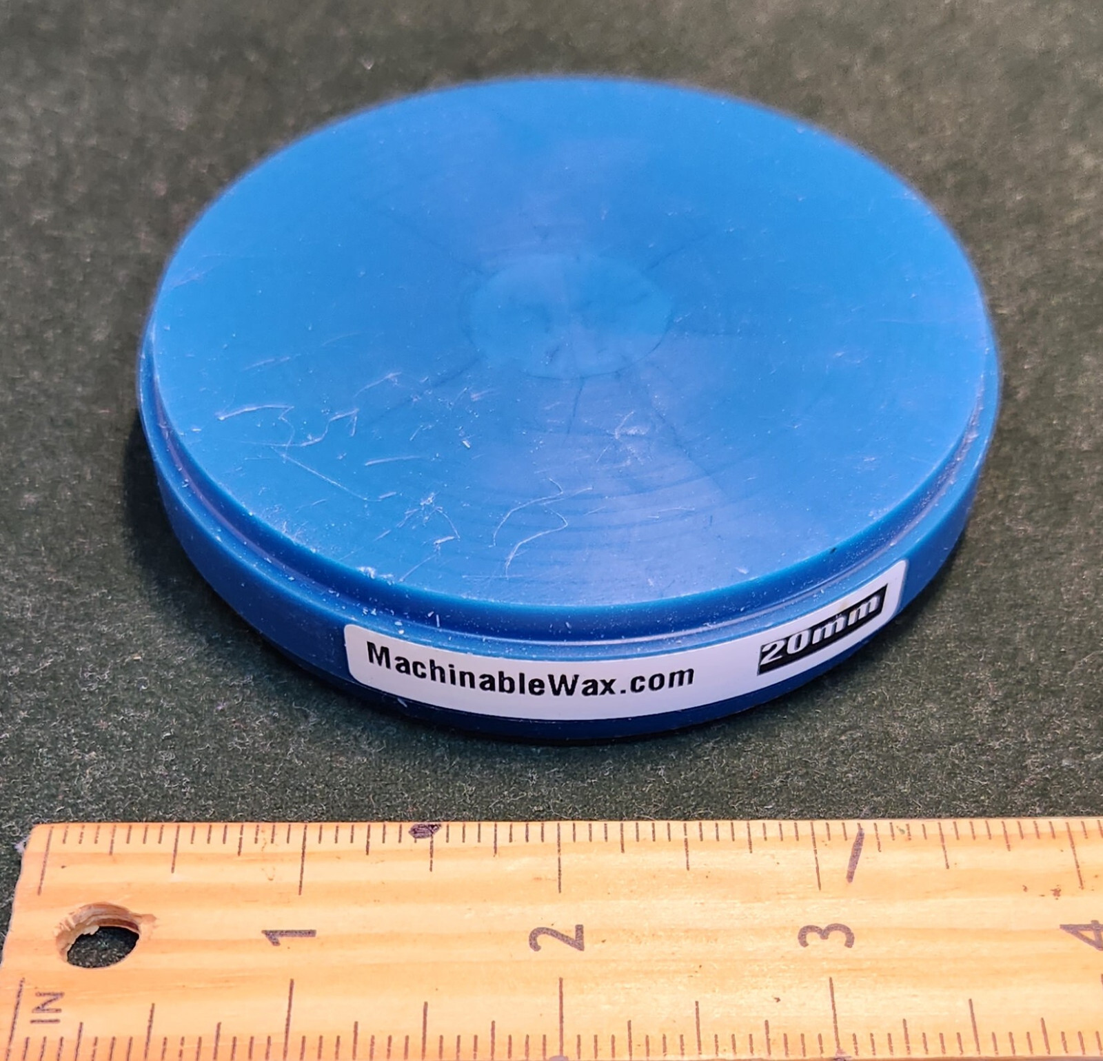 DENTAL LAB WAX BLANK DISK CAD/CAM APPLICATION BLUE DIAMETER 98mm THICKNESS: 20mm