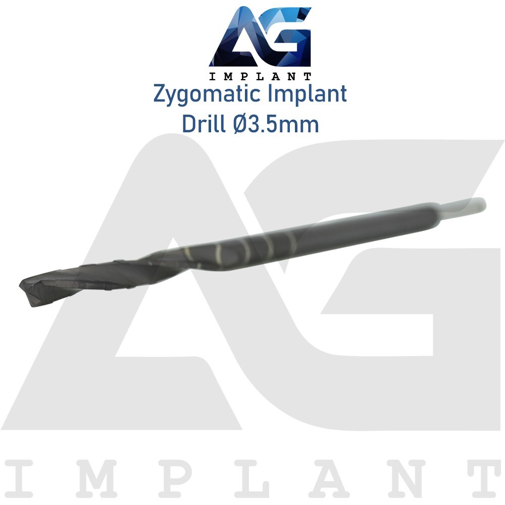 5 Zyg Drills Ø3.5mm For Zygomatic Fixtures Stainless Steel With A DLC