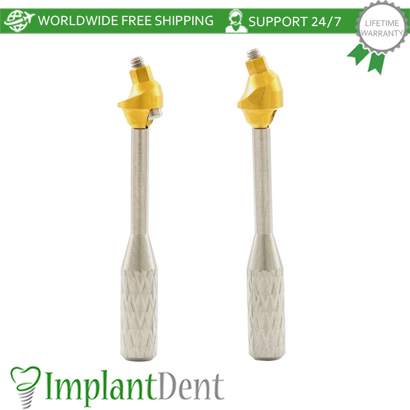 Set Of Angled Multi Unit Prosthetic 18° For Slim Platform 3.0mm+Plastic Sleeve