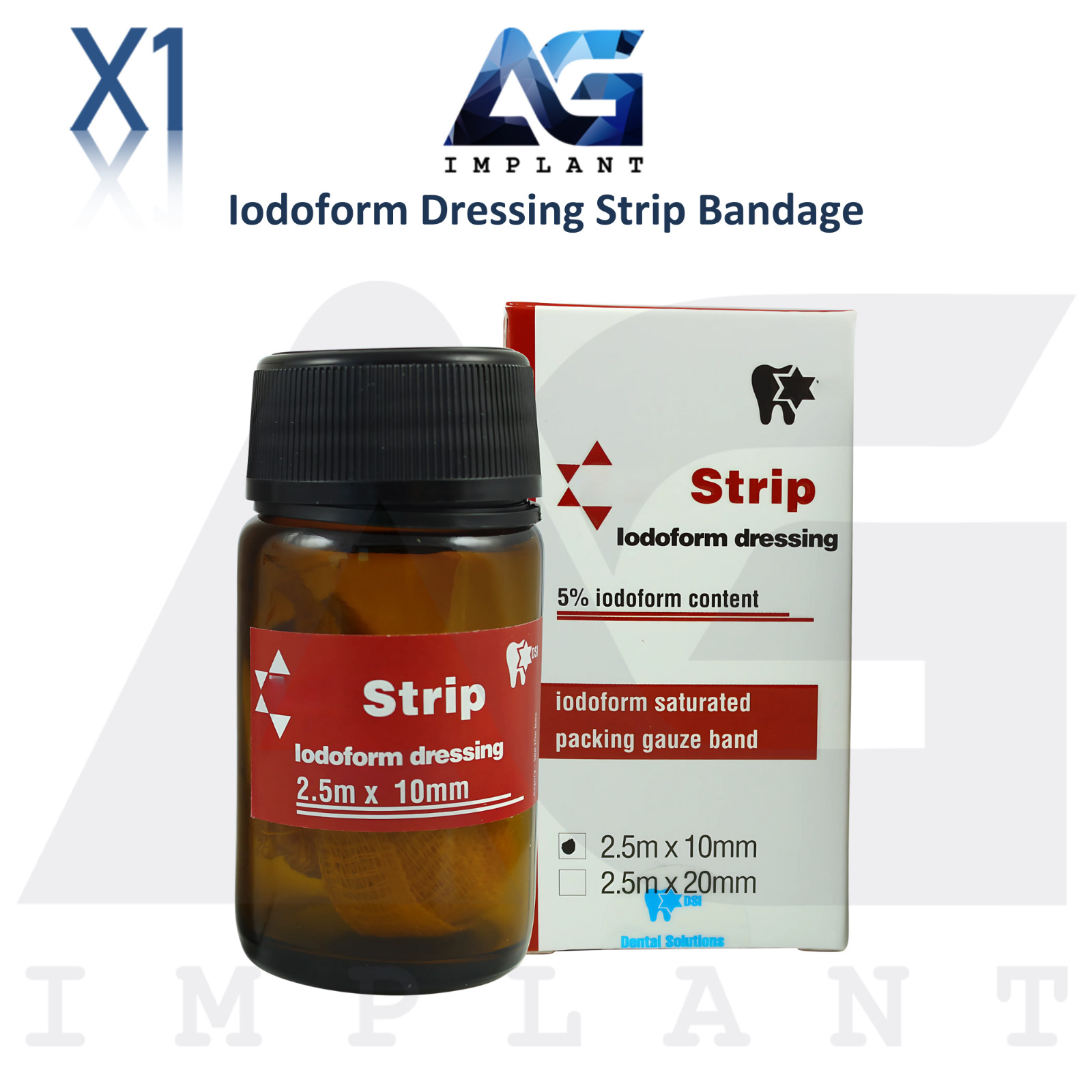 Dental Dressing Strip Bandage I0d0form Gauze Fabric Dry Socket Prevention Mild