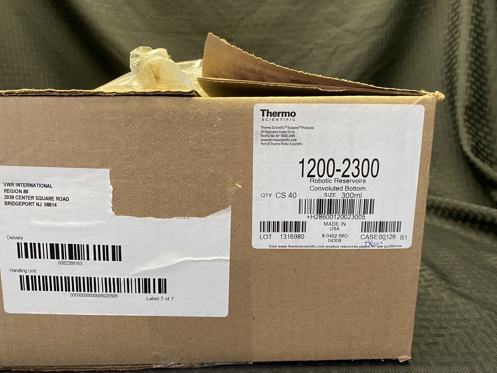 (40) Thermo Scientific 300mL Robotic Reservoirs Convoluted Bottom 1200-3000