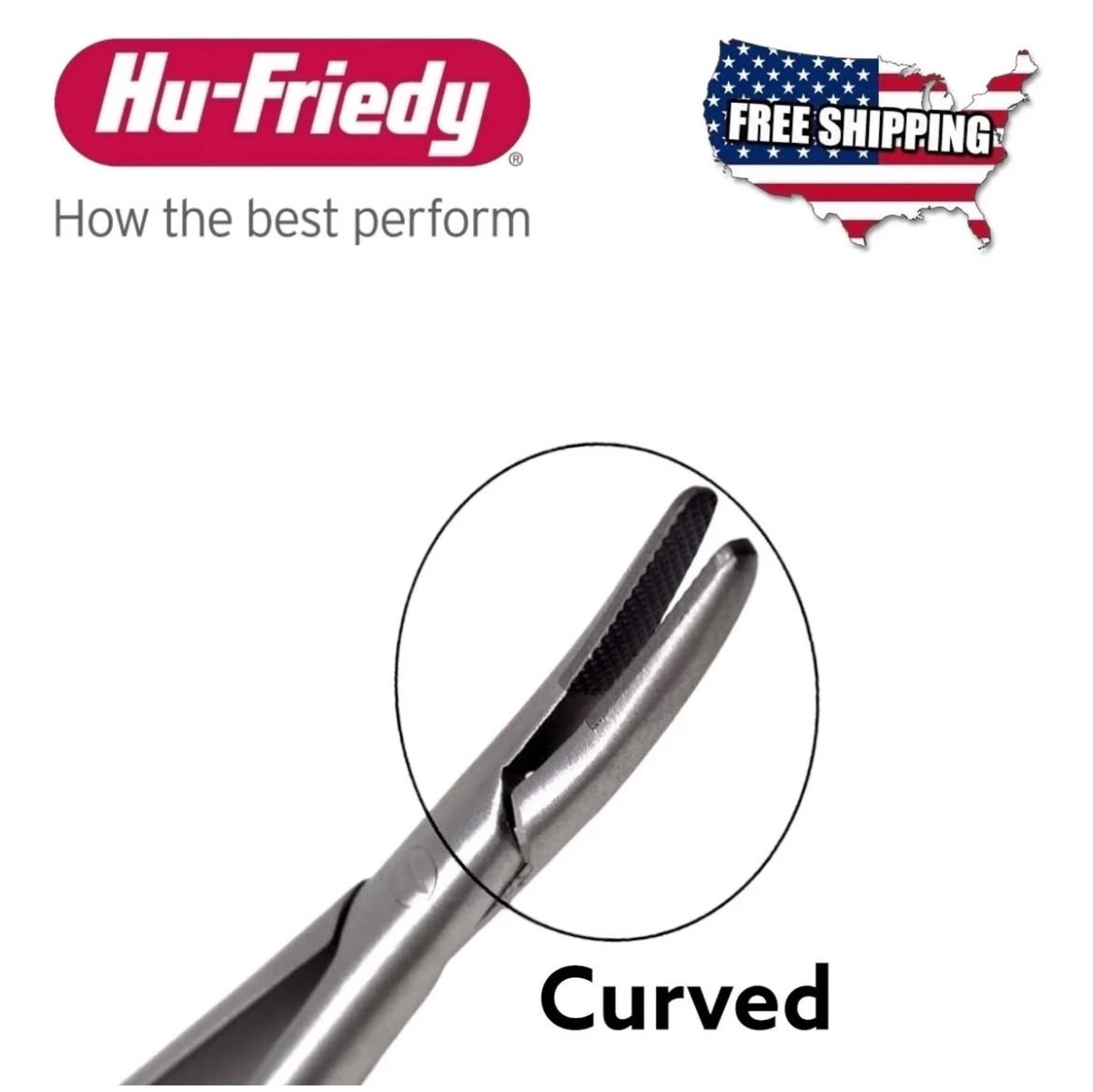 Hu Friedy NH5021 Curved Castroviejo perma sharp Needle Holder 14cm pack of 5 pcs