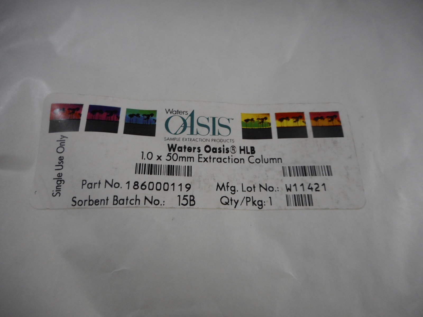 WATERS OASIS HLB 1.0 x 50mm Extraction Column Single Use 186000119