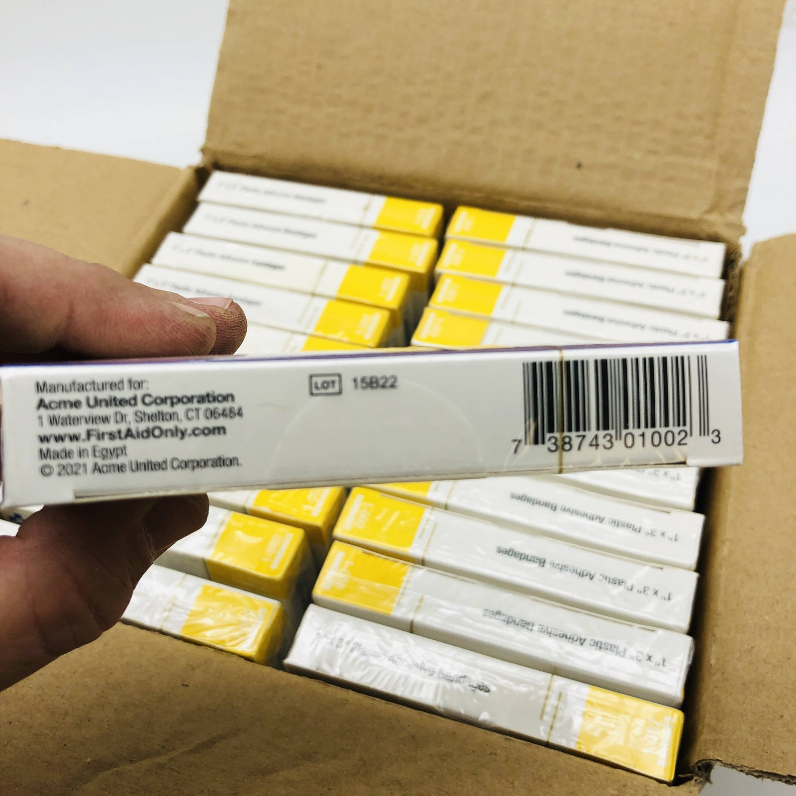 Acme First Aid Only 1-002 Plastic Adhesive Bandages 1in x 3in 60 Boxes of 16pcs