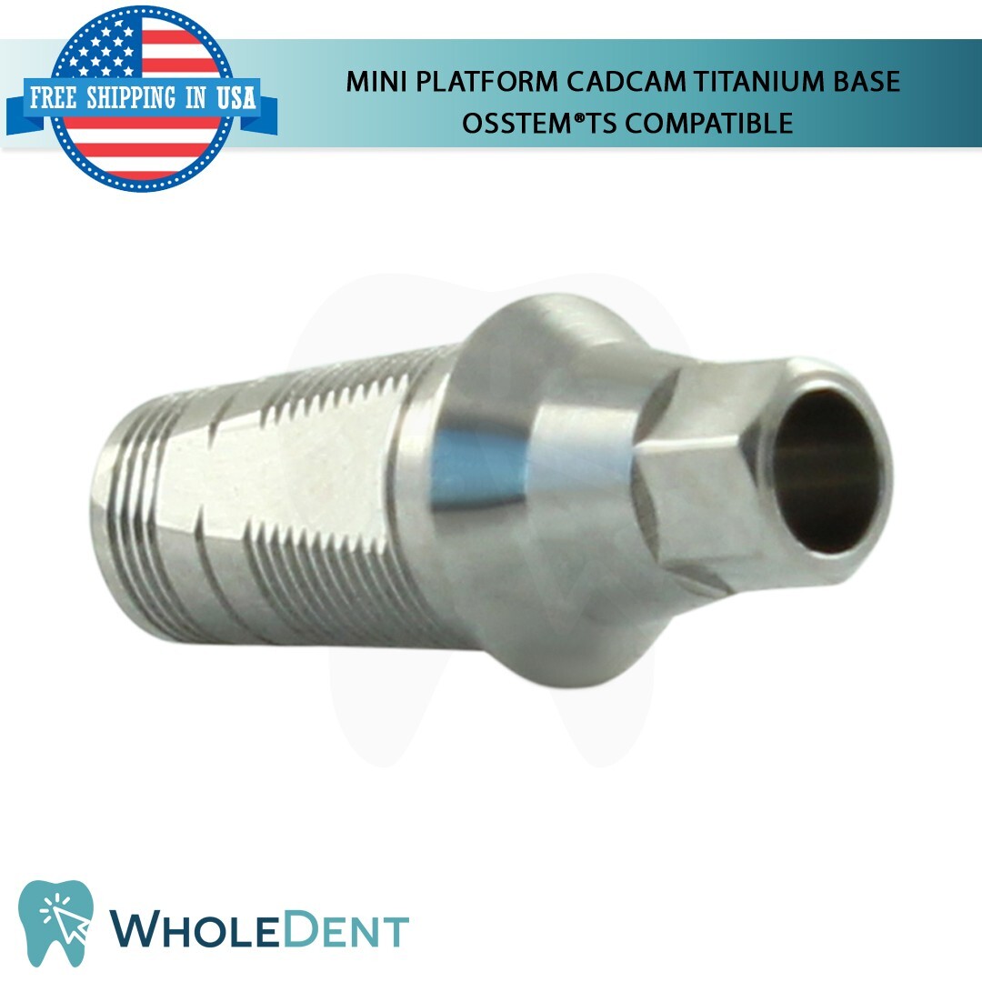 1x Dental CAD/CAM Titanium Base Mini Platform 2.1mm 0sstem®TS Compatible