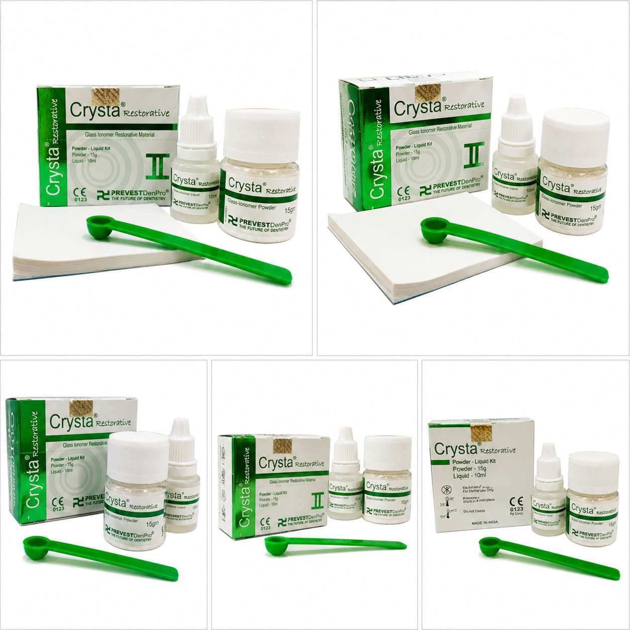 Prevest Crysta 2 Permanent Dental Filling Kit – White Shade GIC for Cavity Repai