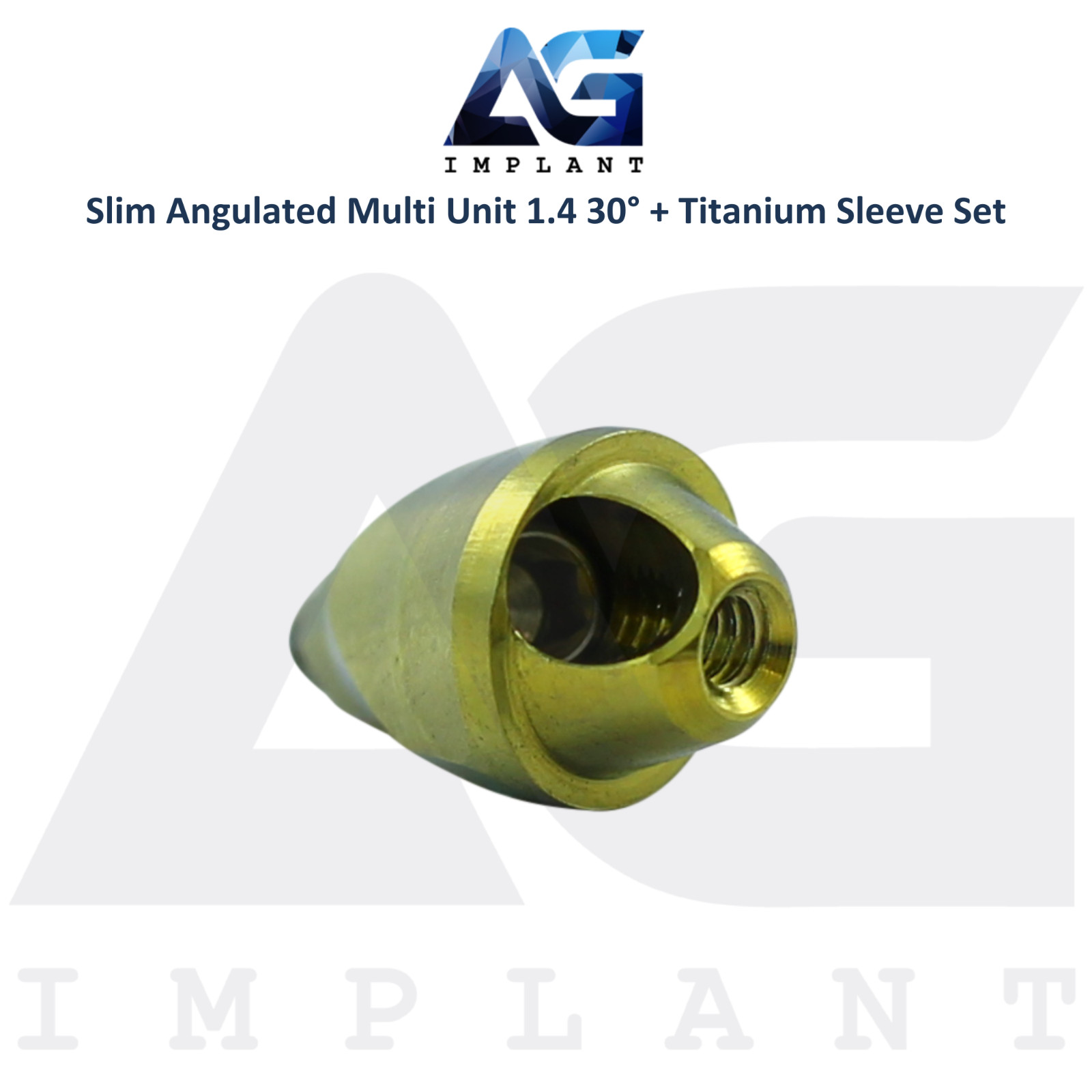 10 Angulated Multi Unit 1.4 Prosthetic 30° Titanium Sleeve Slim Int Hex 2.0mm