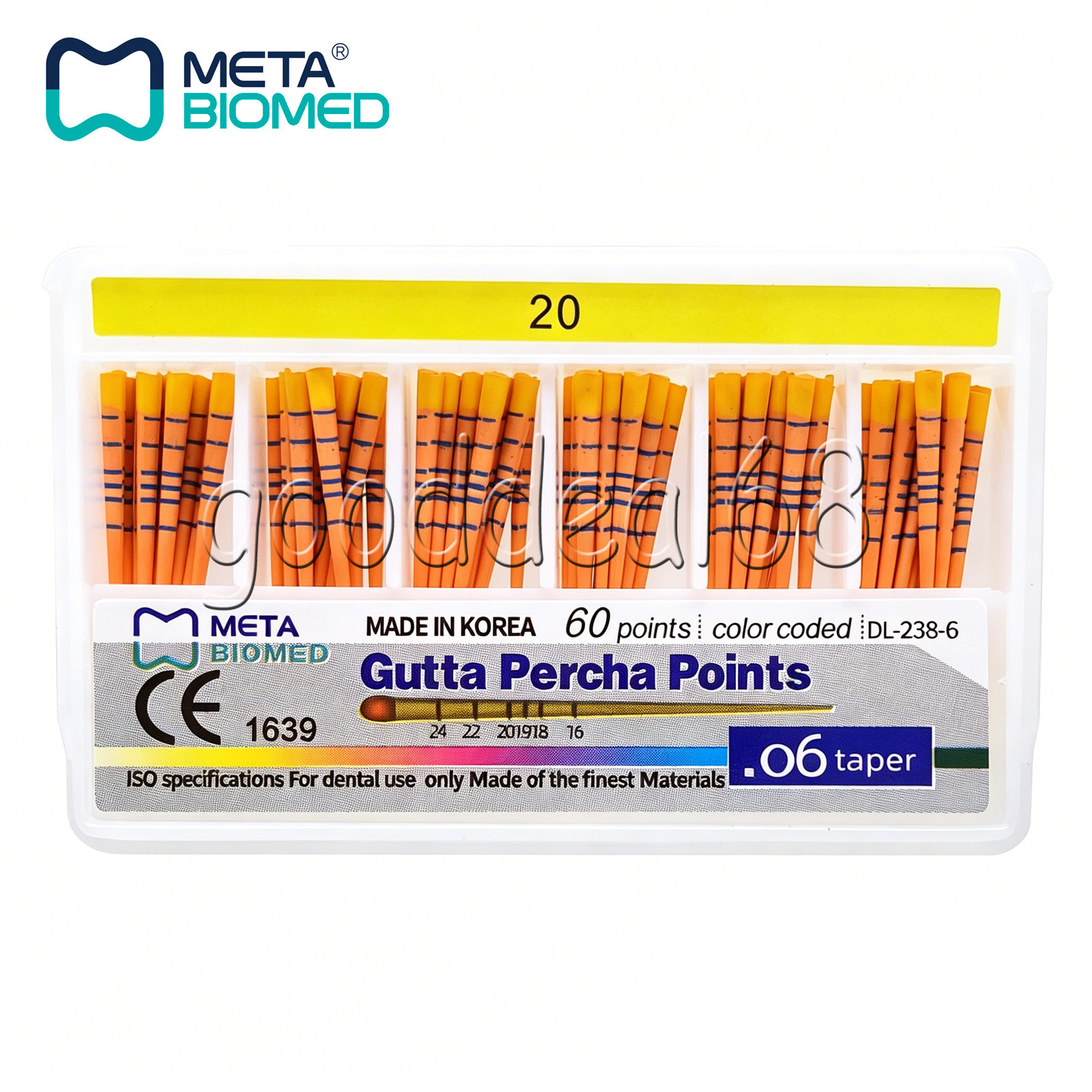 Dental Endodontic Gutta Percha Points Taper .02 .04 or .06, 120 or 60/pk,#15-40