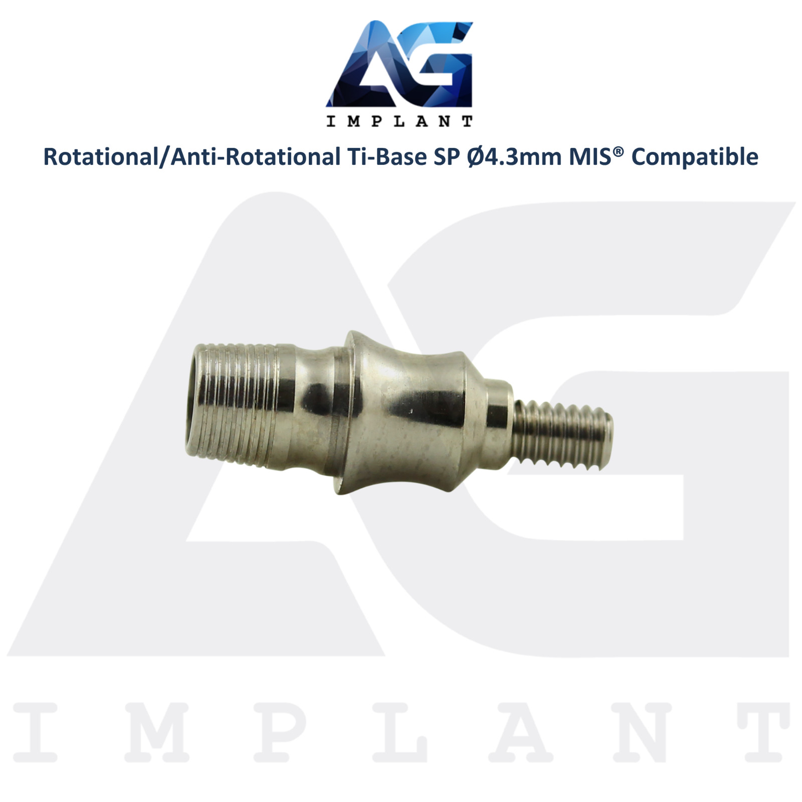 x5 MIS® Compatible Tibase Anti-Rotational/Rotational Ø4.3mm Standard Platform