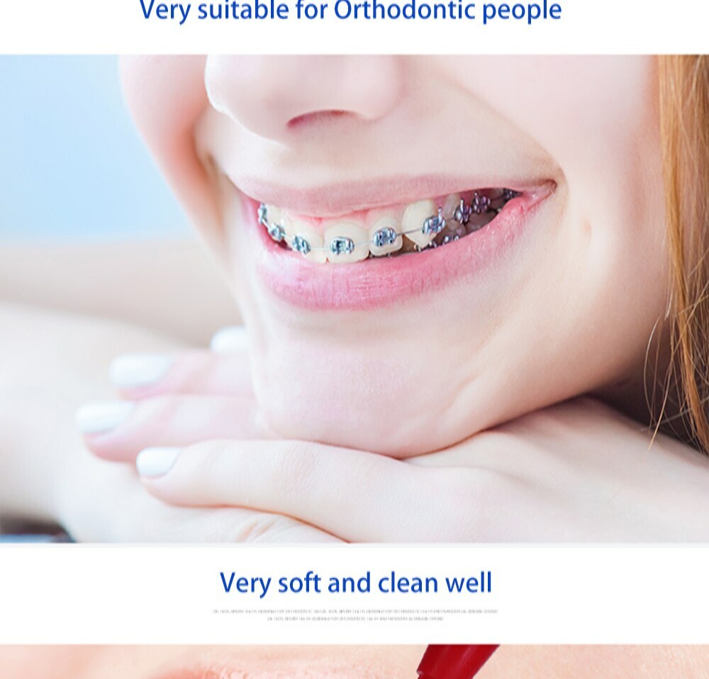 Adults Interdental Brush Clean Between Teeth Dental Floss Pick Push-pull Tooth