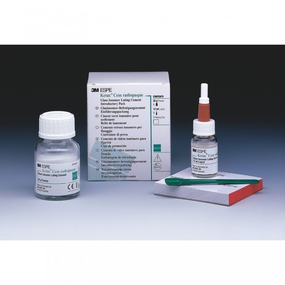 3M ESPE Ketac Cem Dental Radiopaque Glass Ionomer 33g Powder + 12ml Liquid Kit