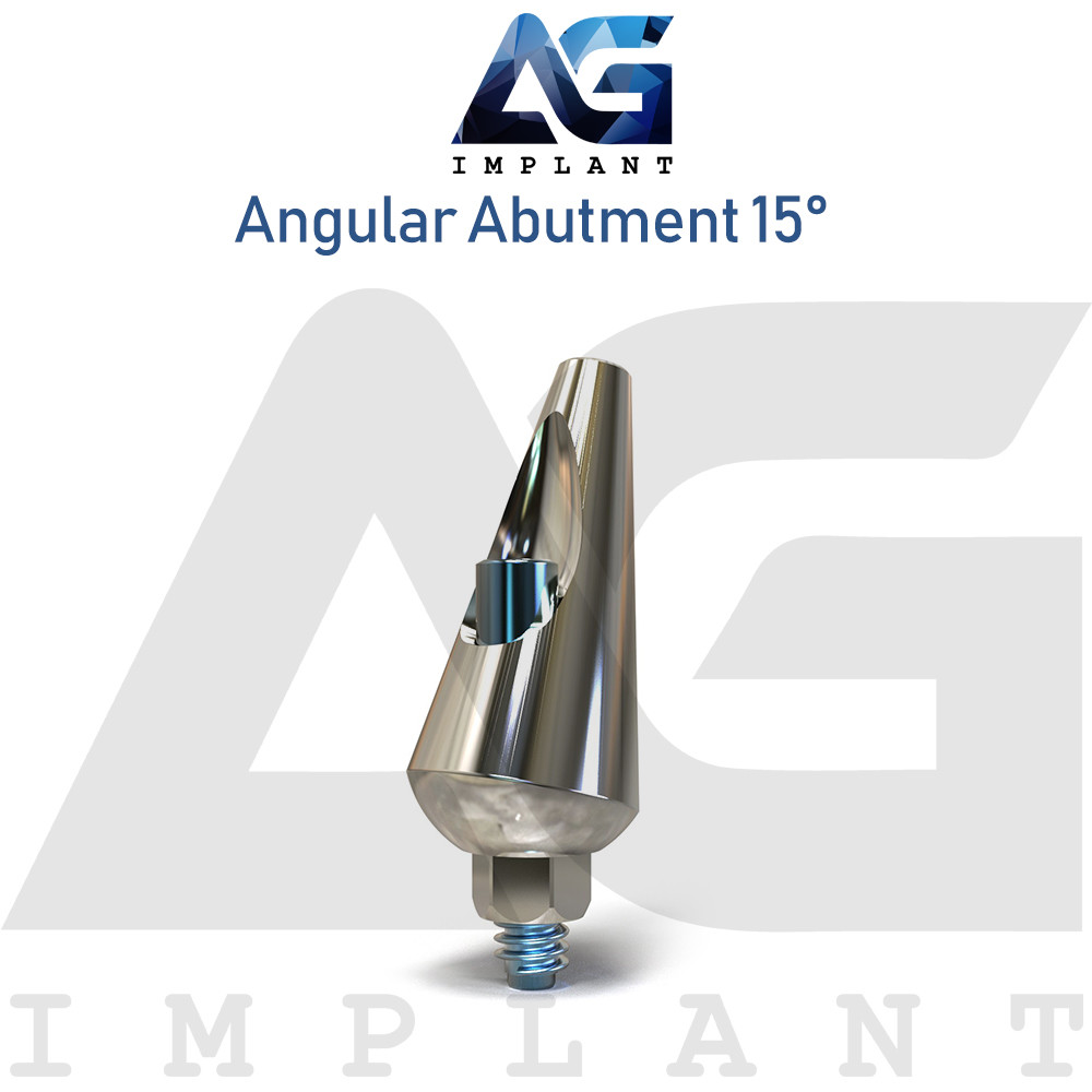 Angular Abutment 15° Aesthetic Titanium For Dental Hexagon 2.42mm