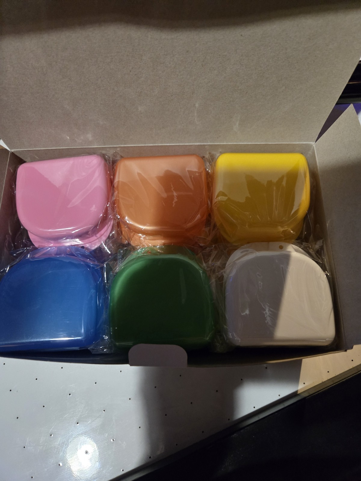 3×3 Large Retainer Mouth Gaurd Dental Case 13 Peices Per Box Asoorted Colors