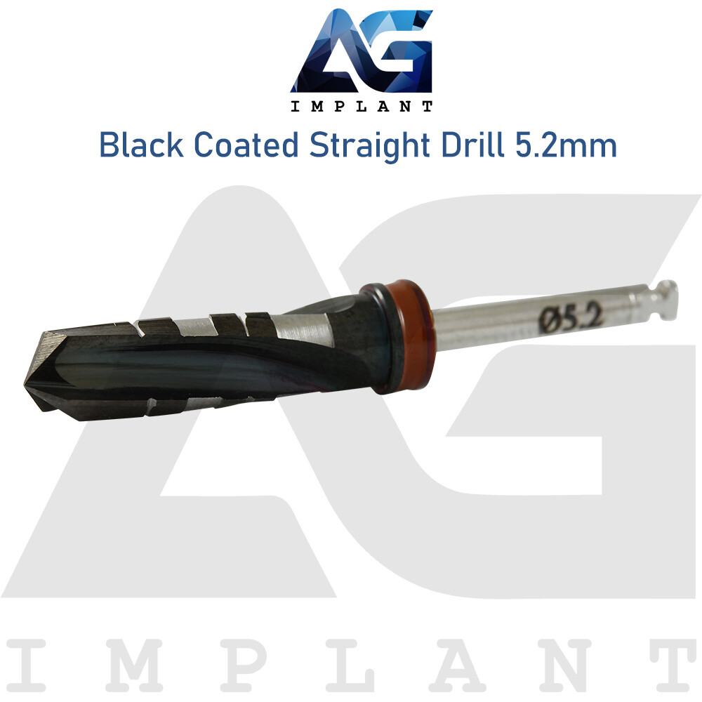 5.2 DNT² Black Coated Straight Drill External Irrigation Dental