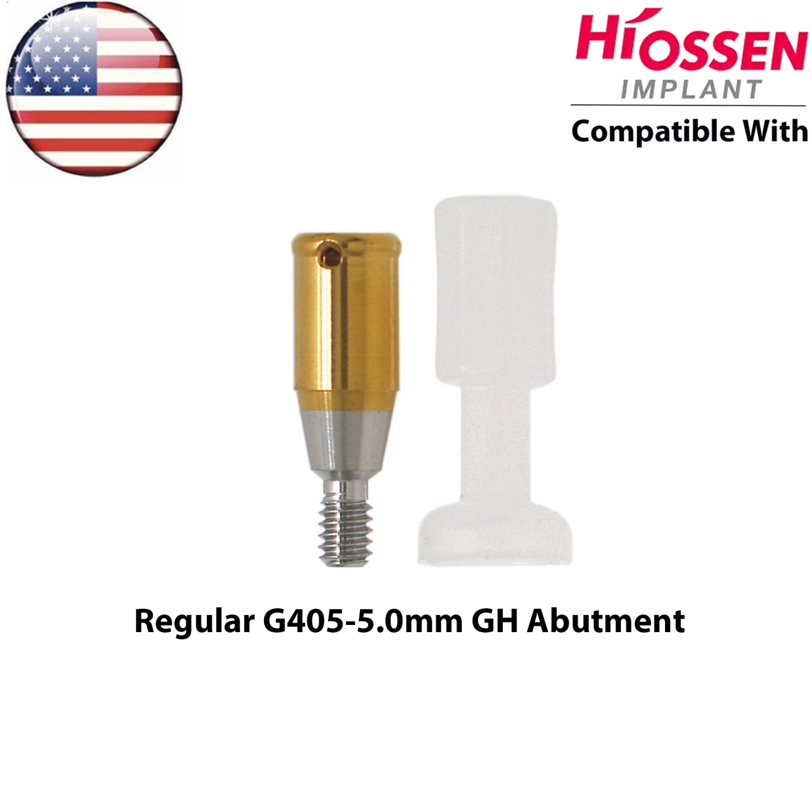 US For Hiossen ET Dental Overdenture Locator Attachment Regular & Male Caps Kit