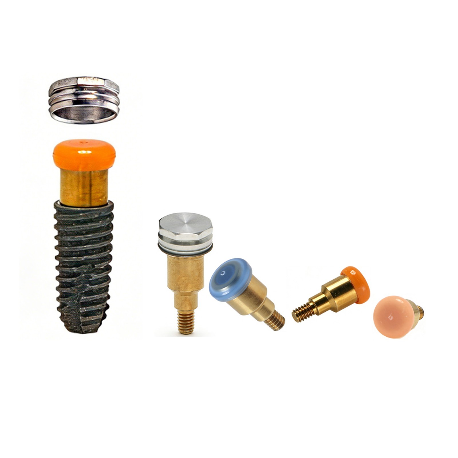US Dental Overdenture repairs Replacement locator Male Implants Cap Inserts Set