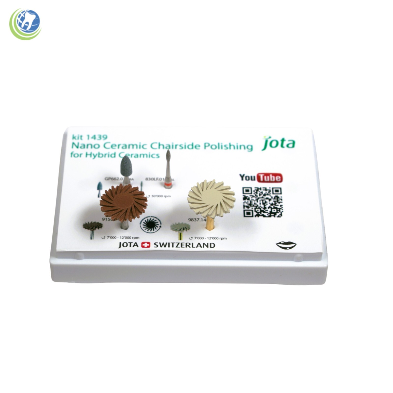 Jota 1439 Dental Nano Ceramic Chairside Polishing for Hybrid Ceramics Kit – 4 Pc