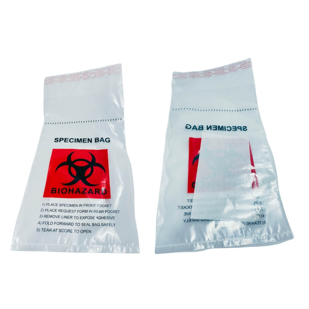 Clinsam 6″ x 9″ Biohazard Spicemen Bag with Adsorbent Pad (20Pack-100 Pcs)