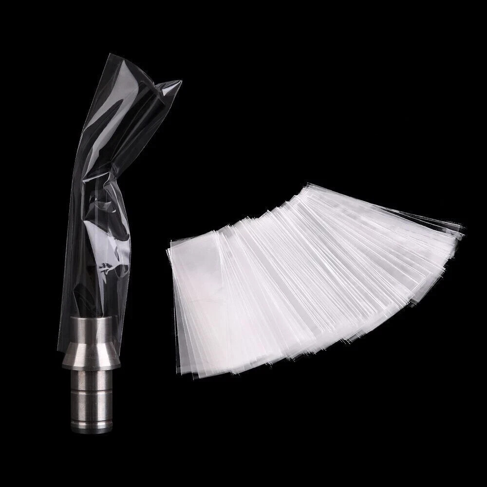 200 Pcs/Pack Dental Disposable Plastic Curing Light Guide Stick Sleeve 18x67mm