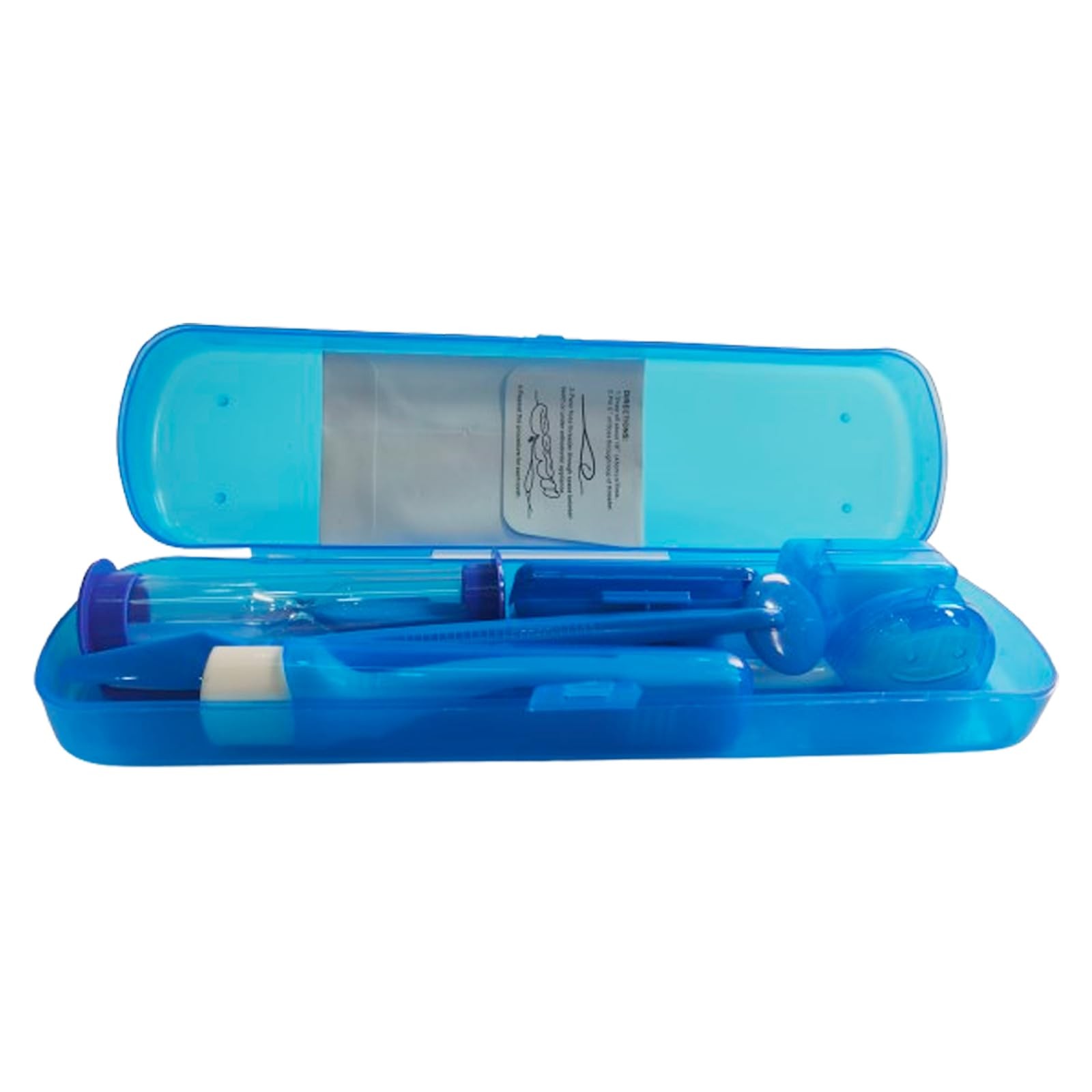 EASYTODENTA 8-in-1 Portable Orthodontic Oral Care Kit Braces Cleaning Blue