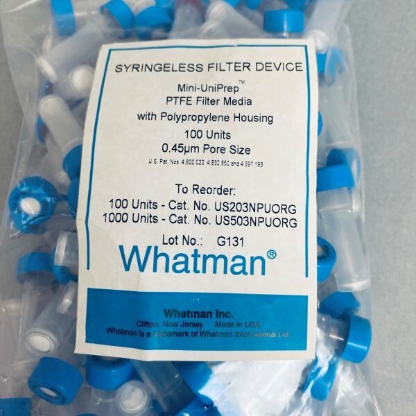 Whatman Syringeless Filter Unit Mini-UniPrep PTFE Pack of 100