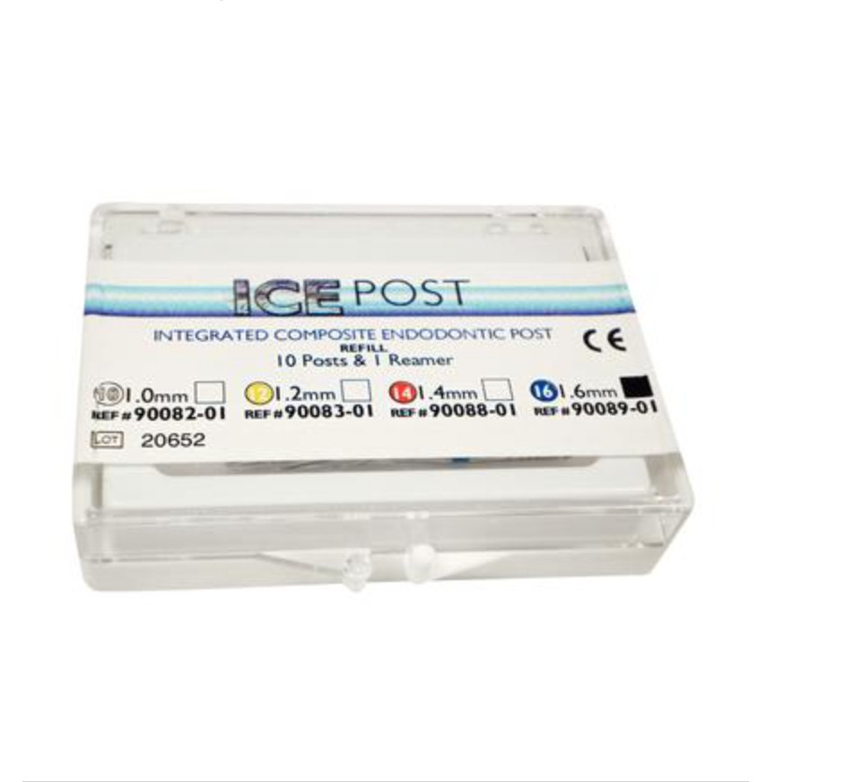 Danville ICE Post 1.0 mm, 1.2mm, 1.4mm, 1.6mm 40 posts + 4 Reamers