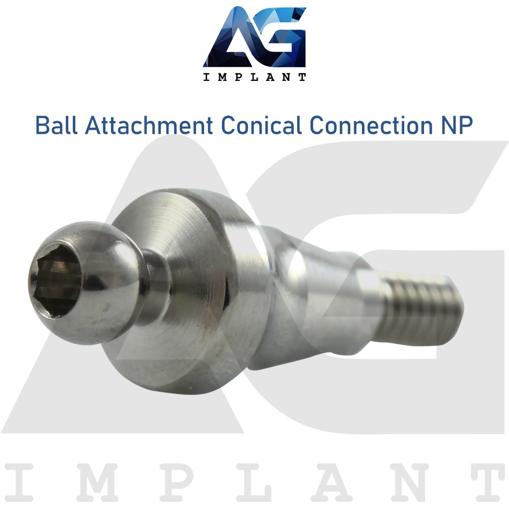 10 Straight Ball Attachment Narrow Platform (NP) Conical Connection 2.25mm