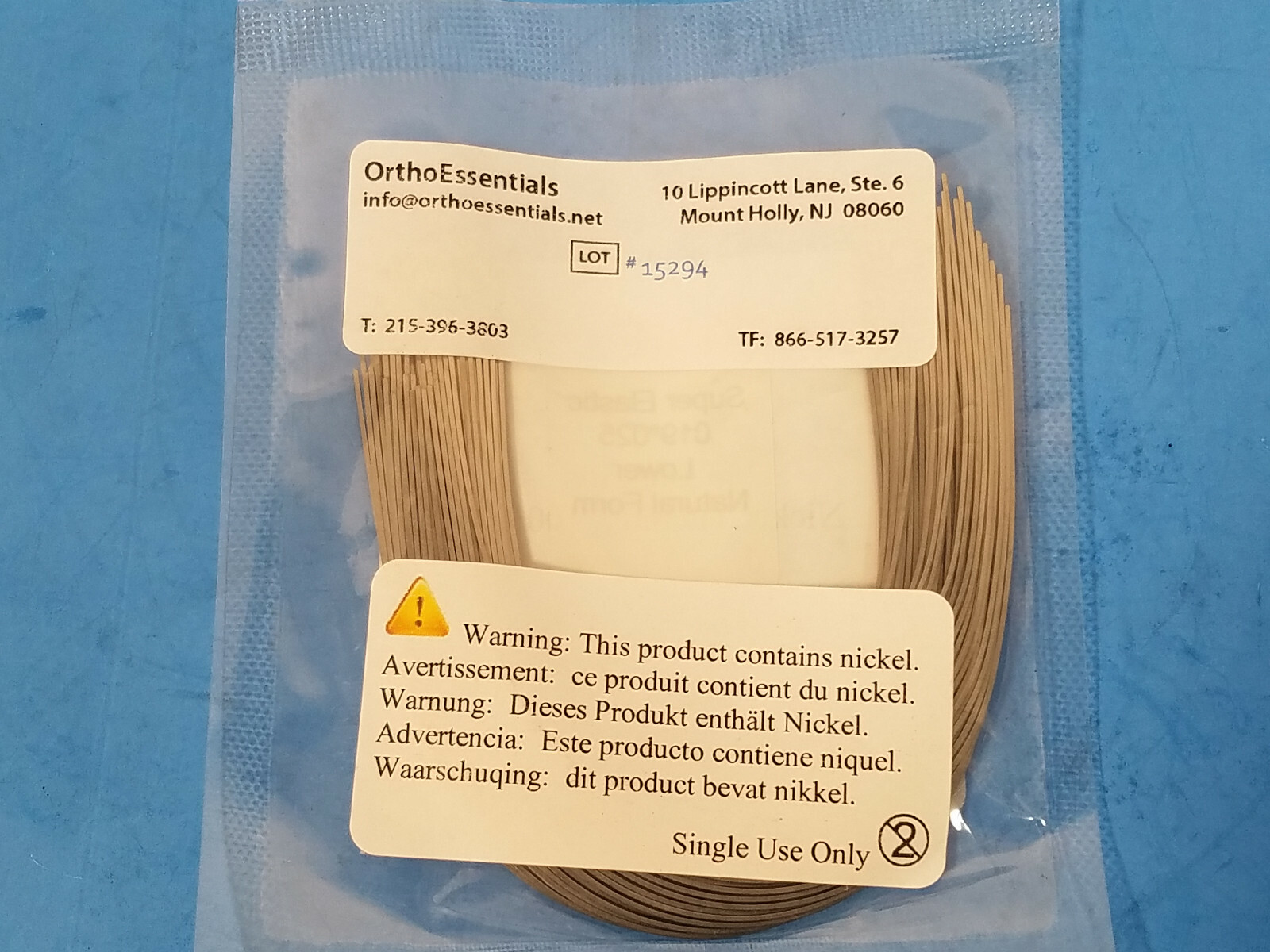 OrthoEssentials Monarch IIG VN-1925L Nickel Titanium 19X25 Lower 100/Pk