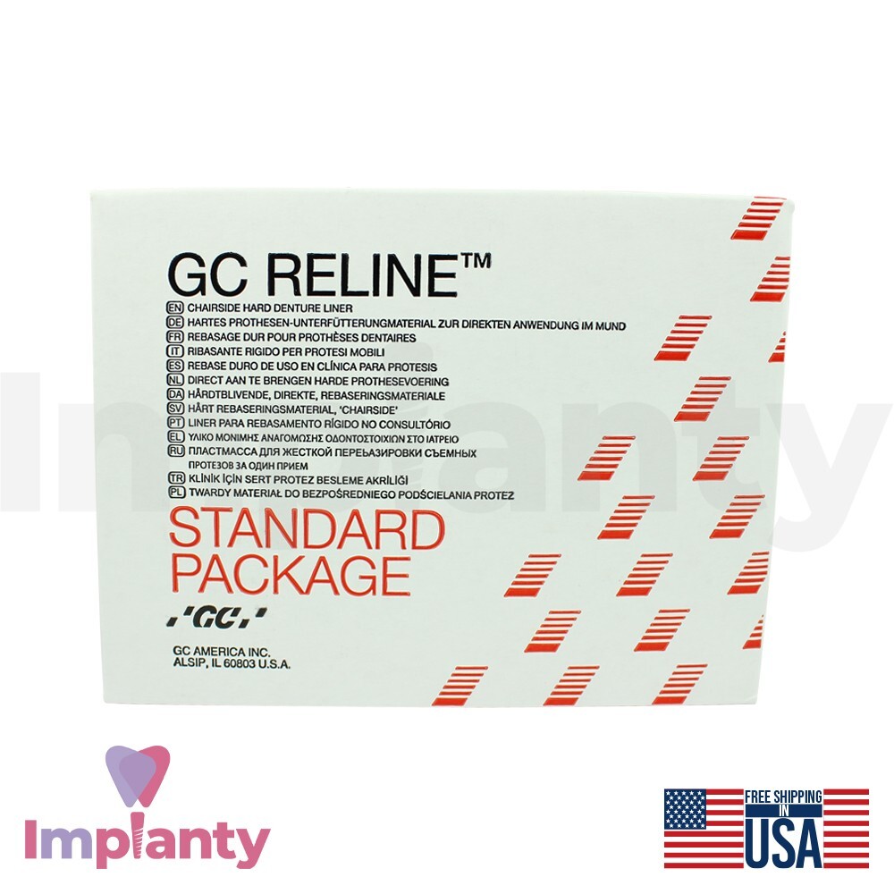 Dental Reline Chairside Hard Denture Liner Kit Self Cure Pink Dentistry Lab