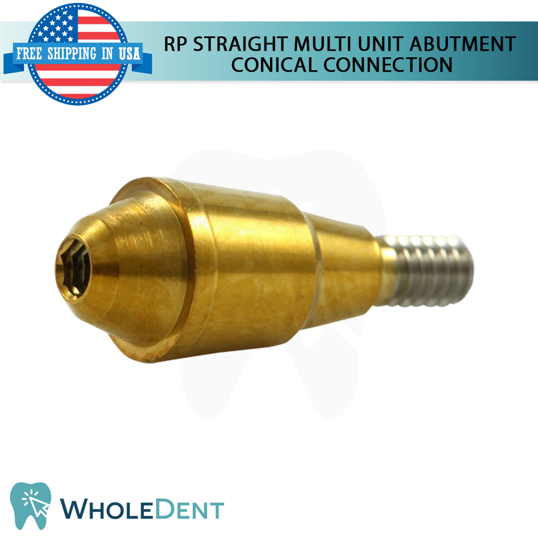 1X RP Conical Connection Straight Abutment Multi Unit 1.6mm Titanium Dental