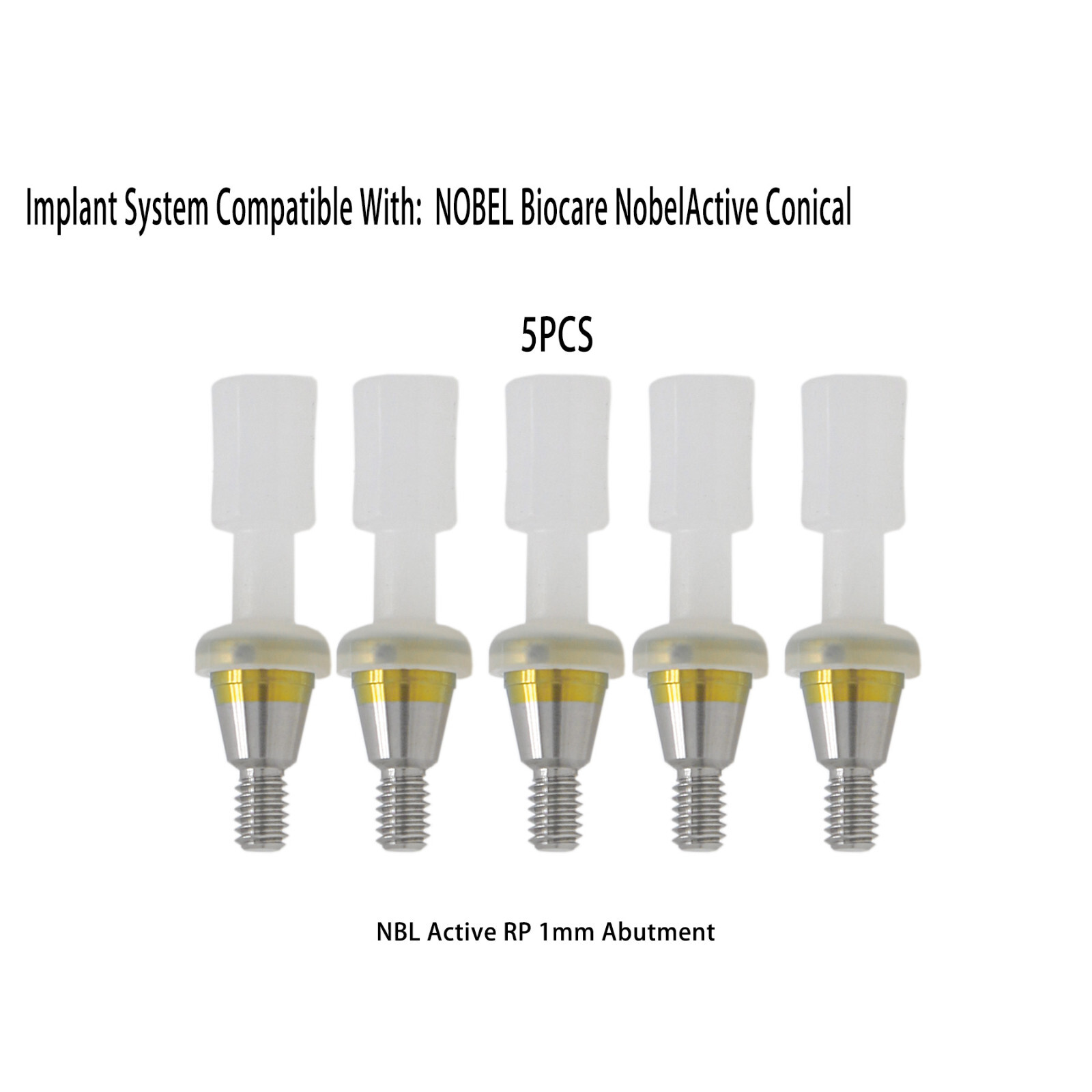 Dental Locator Attachment Abutments for Nobel NBL Active NP/RP AH=1/2/3/4/5.0mm
