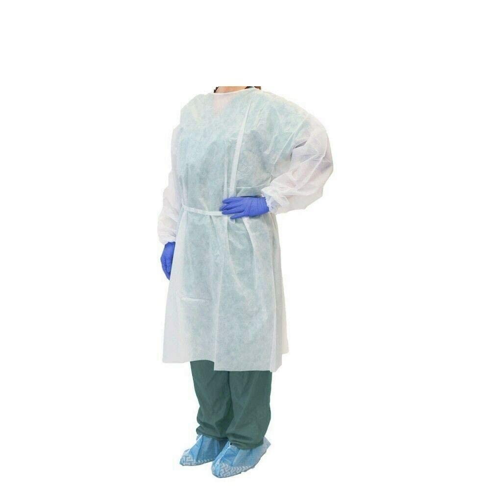 ProCure PC150WU – Procure Disposable Isolation Gowns 10-Count Longsleeve with El