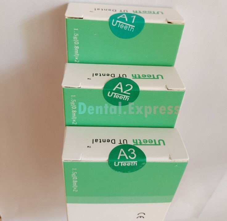 A1 A2 A3 UT Dental Composite Light-Cure Flowable Resin 2 Syringe + 10 Tip