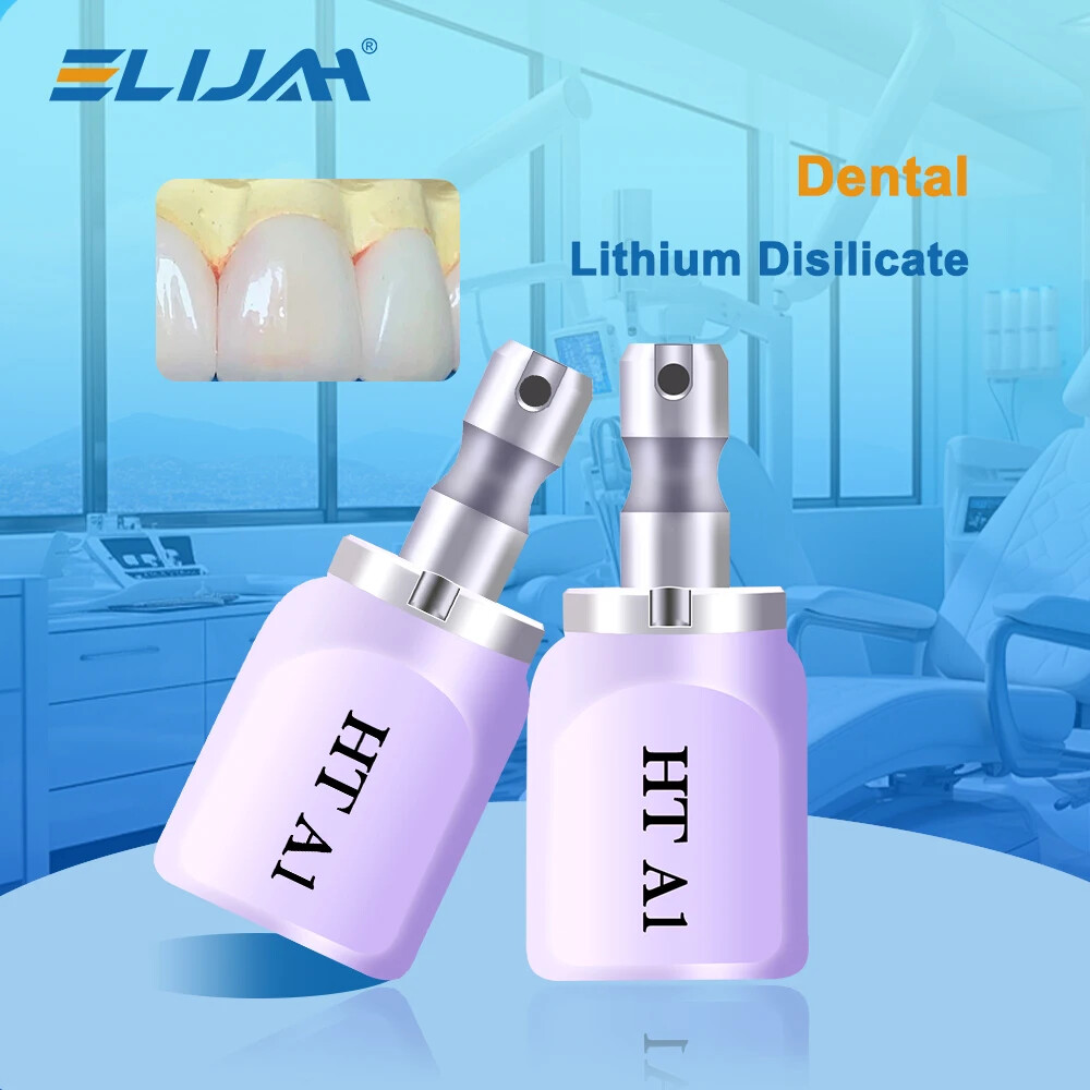 5Pcs Dental Lithium Disilicate C14 Glass Ceramic Blocks HT/LT for CAD CAM Veneer