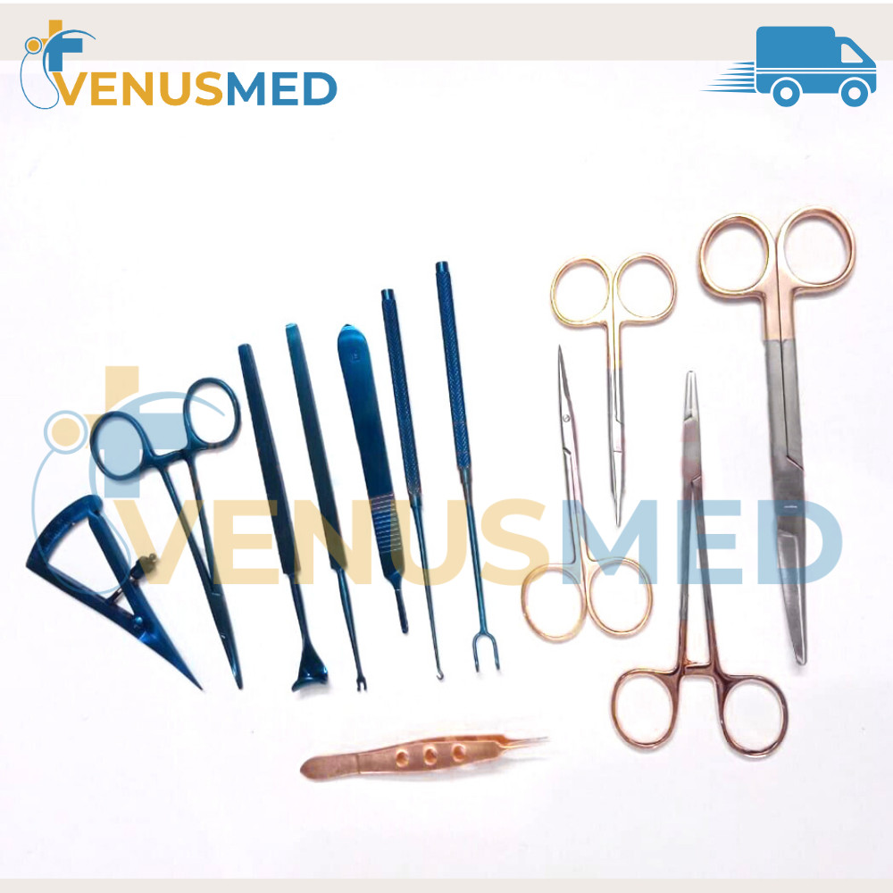 Blepharoplasty Kit,Plastic Surgery High Quality Instruments Kit Set of 11 PCS