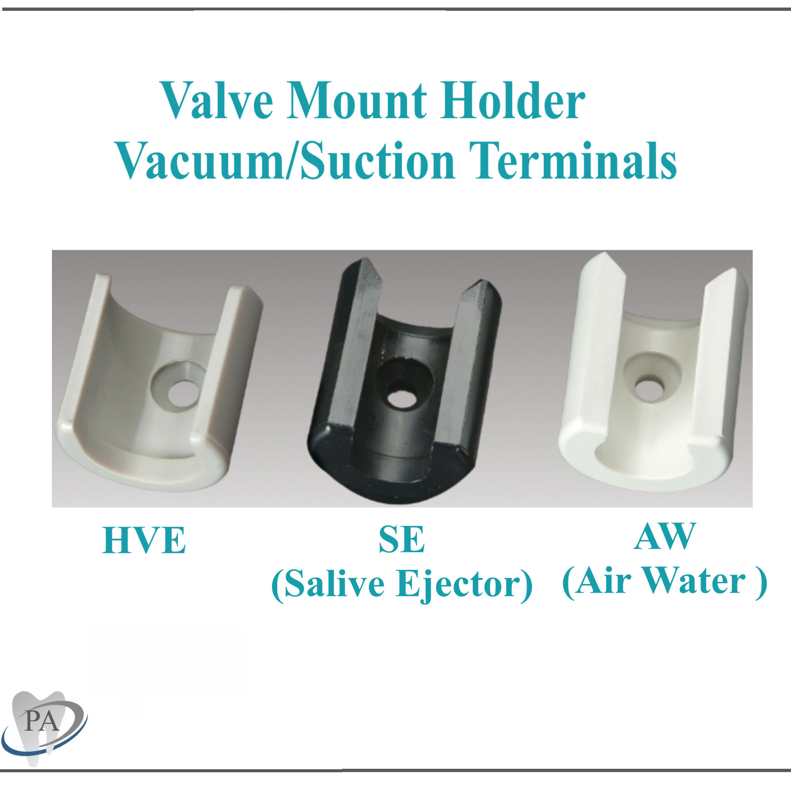 Dental Mount Holders HVE Valve / SE Valve / Air Water Syringe Mount