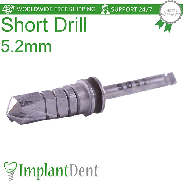 Dental Short Drill 11.5mm External Irrigated 5.2mm Stainless Steel Dentistry
