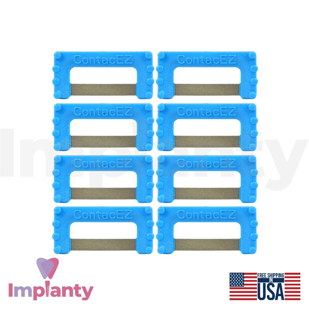 Dental Opener Cyan IPR Plus Strips Set Stainless Steel Diamond Coating Reusable