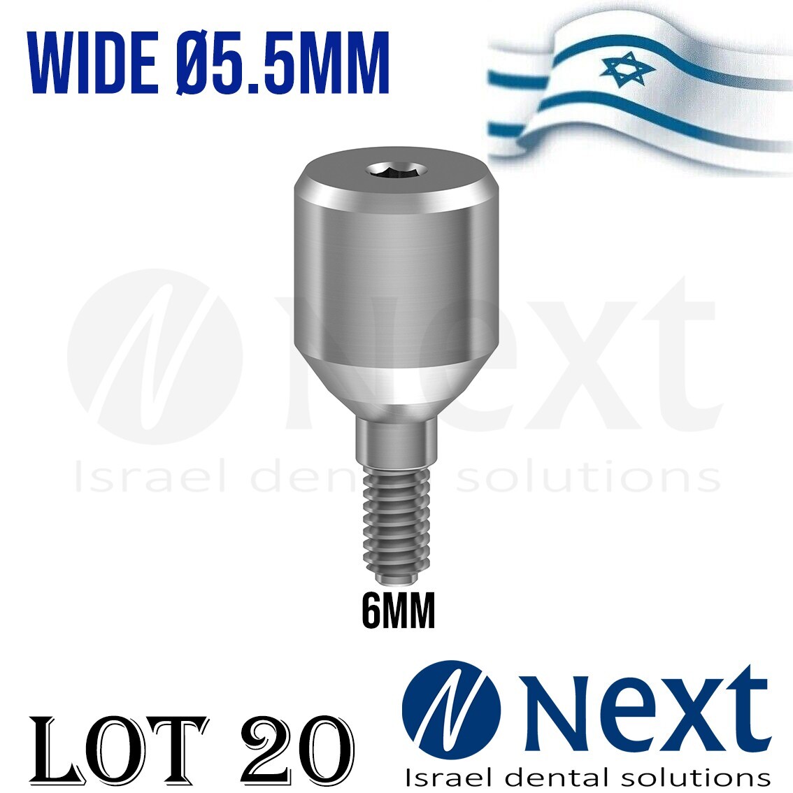 Lot x 20 Healing Cap 6 mm Abutment wide 5.5 mm