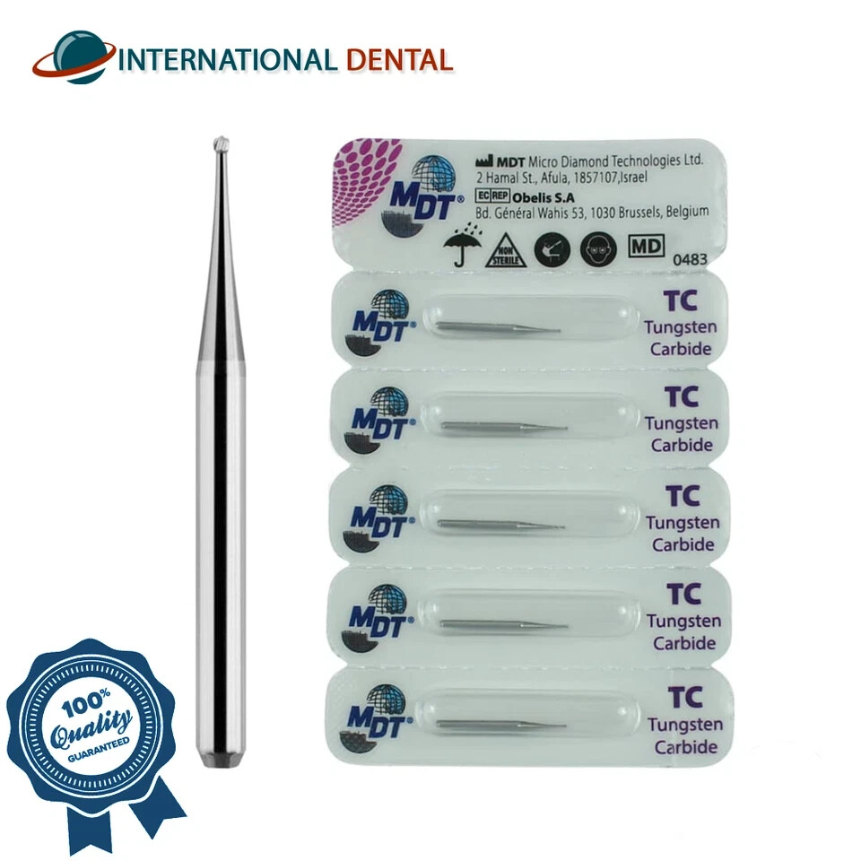 Dental MDT Round FG Friction Grip Tungsten Carbide Burs Caries Removal 200k RPM