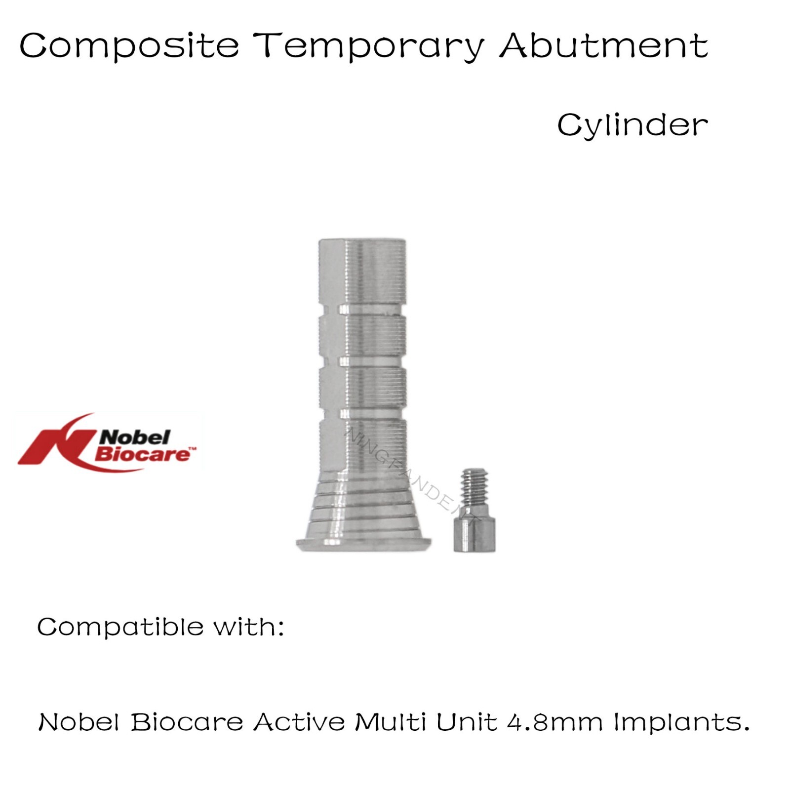 Dental Hiossen/Nobel/Adin Temporary Cylinder Ti fits Multi-unit Abutment