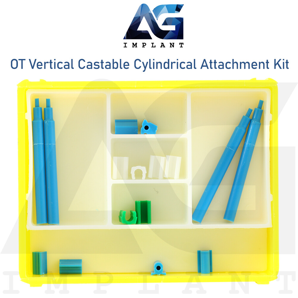 OT Vertical Castable Twin Cylinder Attachment Kit Dental Fixture Tool Rhein83