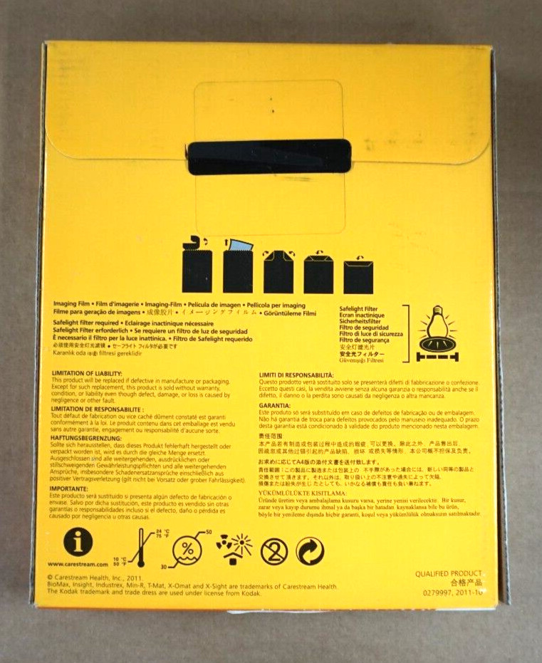 Carestream XRay Cephalometric Dental Film T-MAT G/RA 8×10 in Extraoral 1756196
